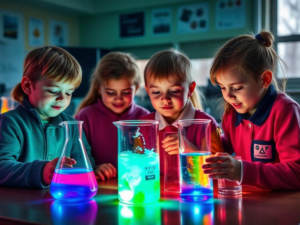 Leerders doen ’n wetenskap-eksperiment